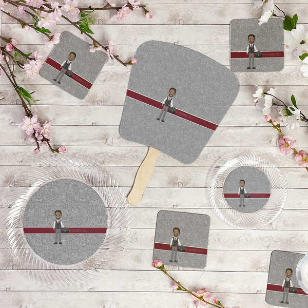Lawyer / Attorney Avatar Party Supplies Combination Image - All items - Plates, Coasters, Fans
