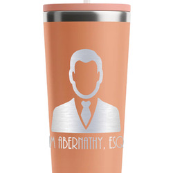 Lawyer / Attorney Avatar RTIC Everyday Tumbler with Straw - 28oz - Peach - Double-Sided (Personalized)