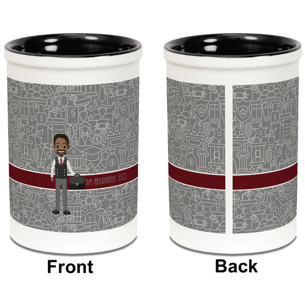 Lawyer / Attorney Avatar Pencil Holder - Black - approval