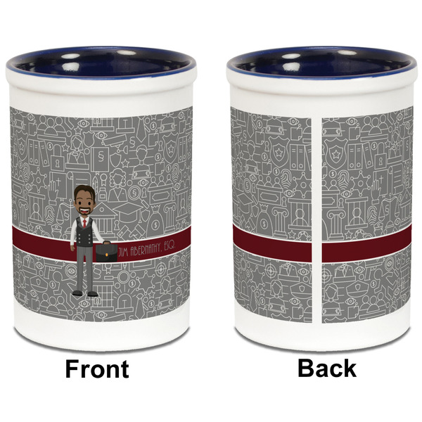 Lawyer / Attorney Avatar Pencil Holder - Blue - approval