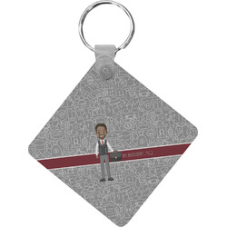 Lawyer / Attorney Avatar Diamond Plastic Keychain w/ Name or Text