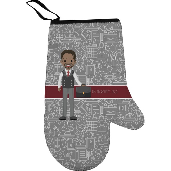 Custom Lawyer / Attorney Avatar Right Oven Mitt (Personalized)