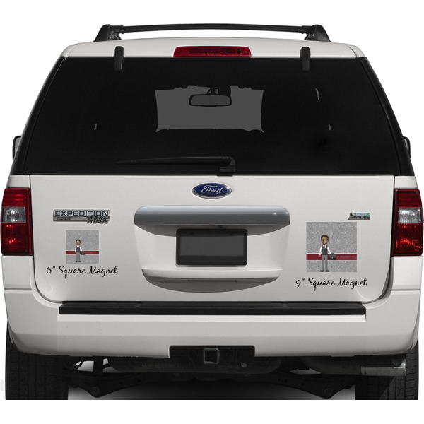 Lawyer / Attorney Avatar Personalized Square Car Magnets on Ford Explorer