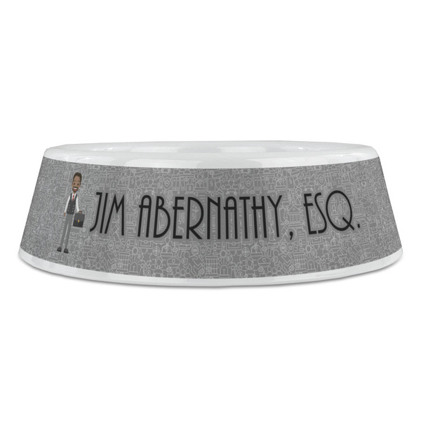 Lawyer / Attorney Avatar Plastic Pet Bowls - Large - FRONT