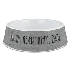 Lawyer / Attorney Avatar Plastic Dog Bowl - Large (Personalized)