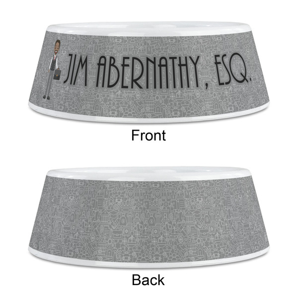 Lawyer / Attorney Avatar Plastic Pet Bowls - Medium - APPROVAL