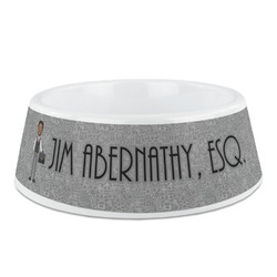Lawyer / Attorney Avatar Plastic Dog Bowl (Personalized)