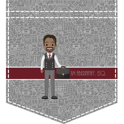Lawyer / Attorney Avatar Iron On Faux Pocket (Personalized)