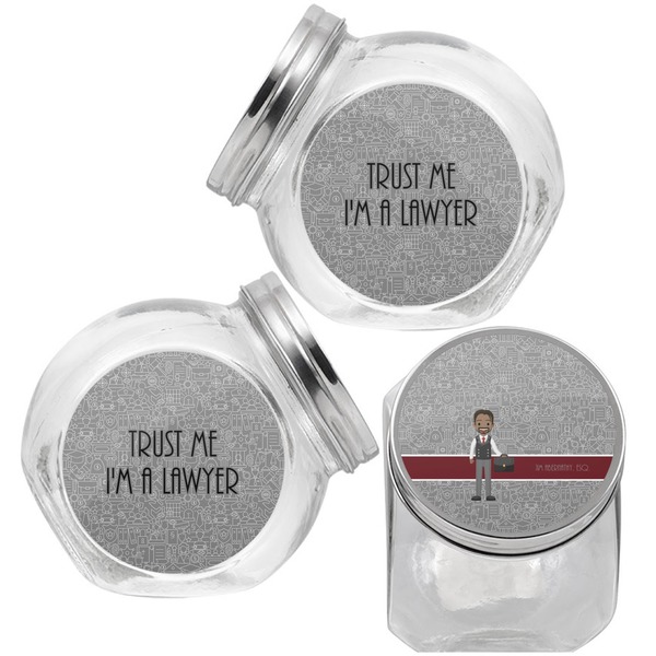 Lawyer / Attorney Avatar Puppy Treat Jar - Top Left Right