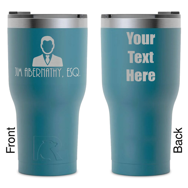 Custom Lawyer / Attorney Avatar RTIC Tumbler - Dark Teal - Laser Engraved - Double-Sided (Personalized)