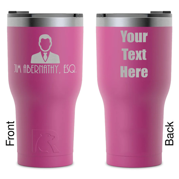 Custom Lawyer / Attorney Avatar RTIC Tumbler - Magenta - Laser Engraved - Double-Sided (Personalized)
