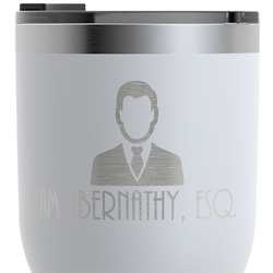 Lawyer / Attorney Avatar RTIC Tumbler - White - Engraved Front & Back (Personalized)
