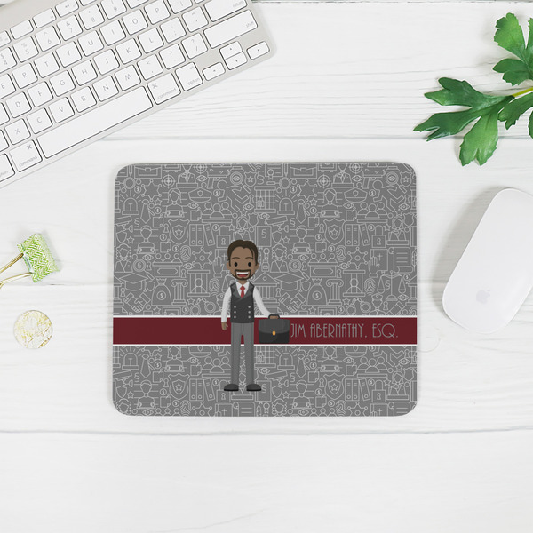 Lawyer / Attorney Avatar Rectangular Mouse Pad - LIFESTYLE 2