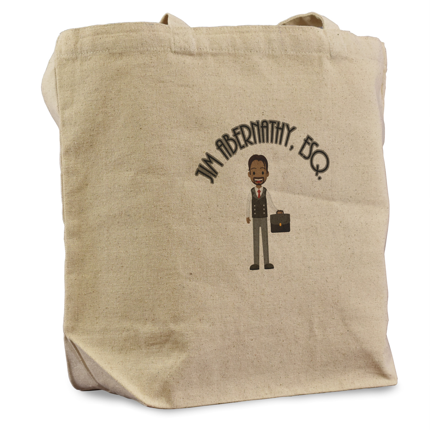 Custom Lawyer / Attorney Avatar Reusable Cotton Grocery Bag (Personalized) YouCustomizeIt