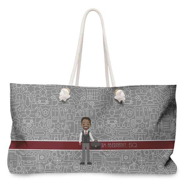 Custom Lawyer / Attorney Avatar Large Tote Bag with Rope Handles (Personalized)