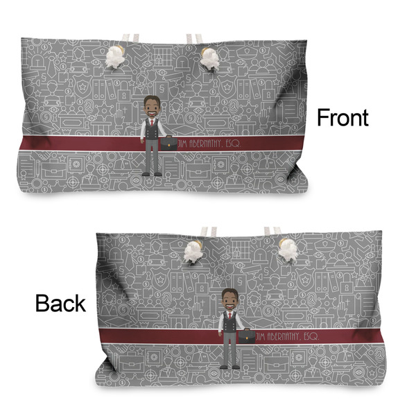 Lawyer / Attorney Avatar Large Rope Tote - From & Back View