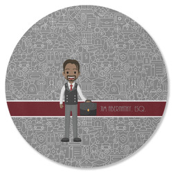 Lawyer / Attorney Avatar Round Rubber Backed Coaster (Personalized)
