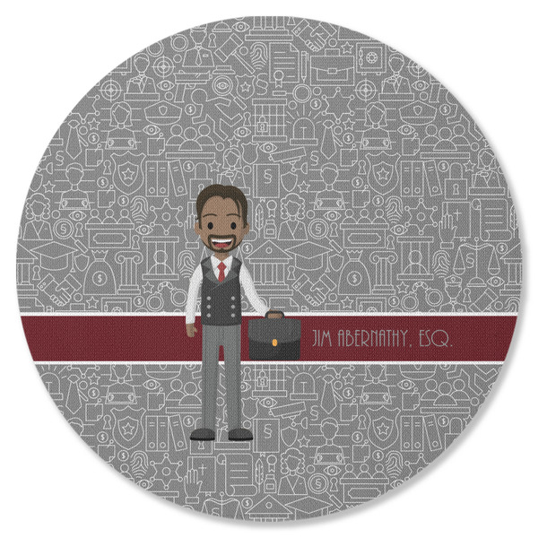 Lawyer / Attorney Avatar Round Coaster Rubber Back - Single