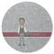 Lawyer / Attorney Avatar Round Coaster Rubber Back - Single