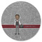 Lawyer / Attorney Avatar Round Rubber Backed Coaster (Personalized)