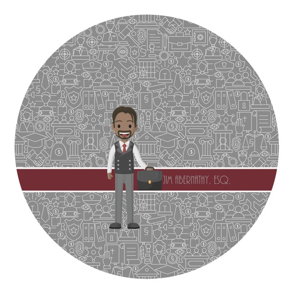 Custom Lawyer / Attorney Avatar Round Decal - Small (Personalized)