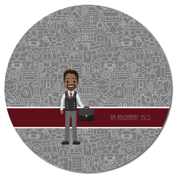 Lawyer / Attorney Avatar Round Fridge Magnet - FRONT