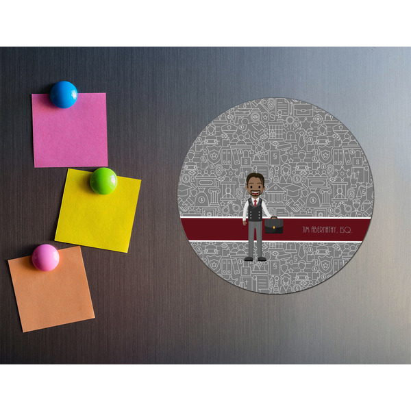 Lawyer / Attorney Avatar Round Fridge Magnet - LIFESTYLE