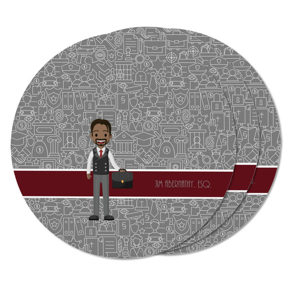 Lawyer / Attorney Avatar Round Fridge Magnet - THREE