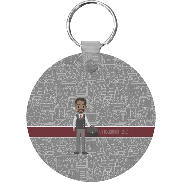 Lawyer / Attorney Avatar Round Keychain (Personalized)