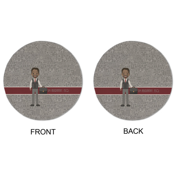 Lawyer / Attorney Avatar Round Linen Placemats - APPROVAL (double sided)