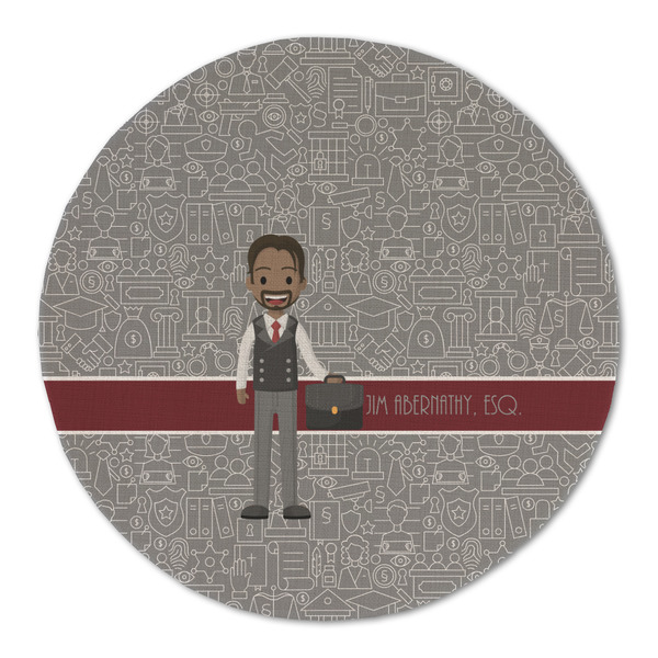 Lawyer / Attorney Avatar Round Linen Placemats - FRONT (Double Sided)