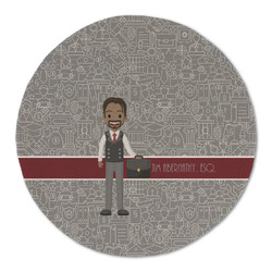 Lawyer / Attorney Avatar Round Linen Placemat - Single Sided (Personalized)