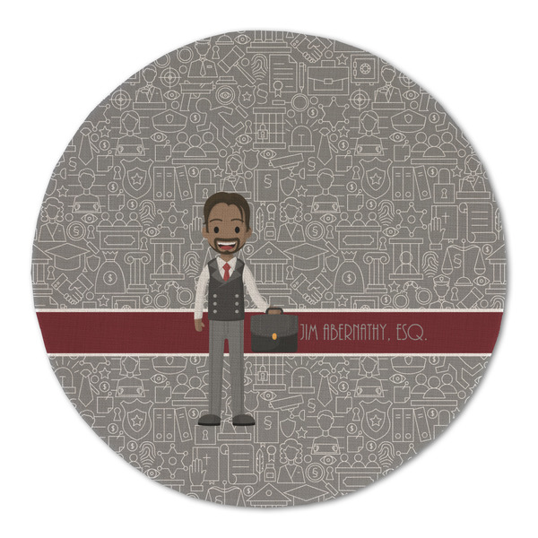 Custom Lawyer / Attorney Avatar Round Linen Placemat (Personalized)