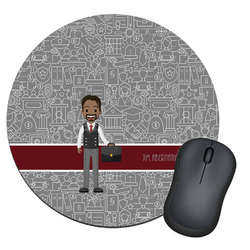 Lawyer / Attorney Avatar Round Mouse Pad (Personalized)