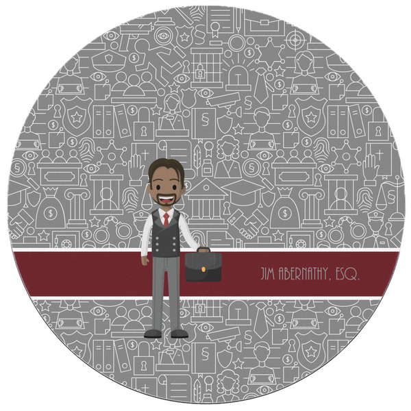 Lawyer / Attorney Avatar Round Mousepad - APPROVAL
