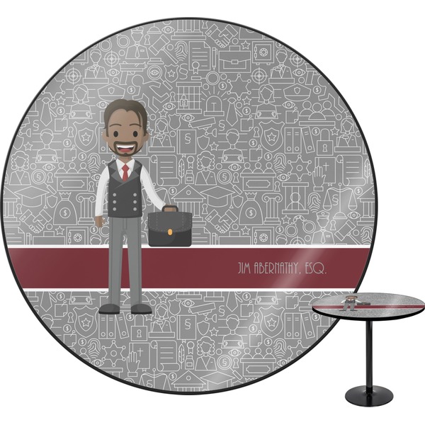 Custom Lawyer / Attorney Avatar Round Table - 30" (Personalized)