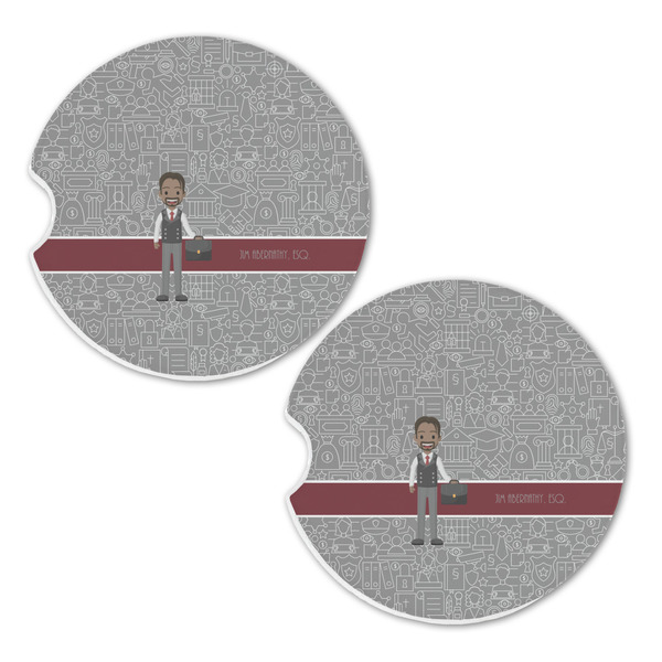 Lawyer / Attorney Avatar Sandstone Car Coasters - Set of 2