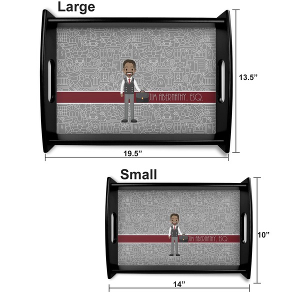 Lawyer / Attorney Avatar Serving Tray Black Sizes