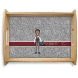Lawyer / Attorney Avatar Natural Wooden Tray - Large (Personalized)