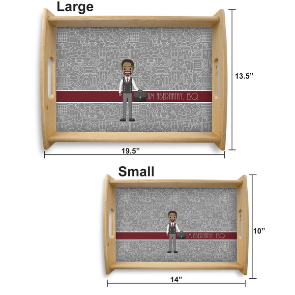 Lawyer / Attorney Avatar Serving Tray Wood Sizes