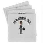 Lawyer / Attorney Avatar Absorbent Stone Coasters - Set of 4 (Personalized)