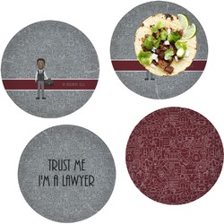Lawyer / Attorney Avatar Set of 4 Glass Lunch / Dinner Plate 10" (Personalized)