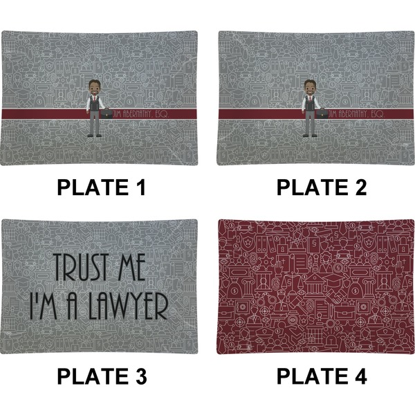 Lawyer / Attorney Avatar Set of Rectangular Appetizer / Dessert Plates (Approval)