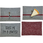 Lawyer / Attorney Avatar Set of 4 Glass Rectangular Appetizer / Dessert Plate (Personalized)