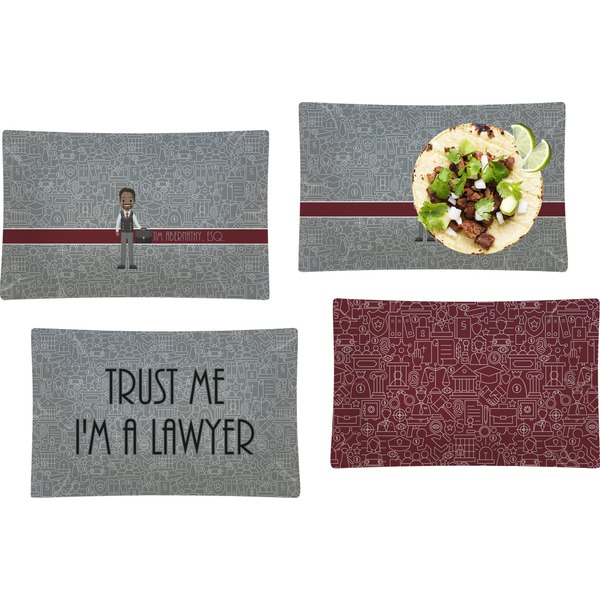 Lawyer / Attorney Avatar Set of Rectangular Dinner Plates