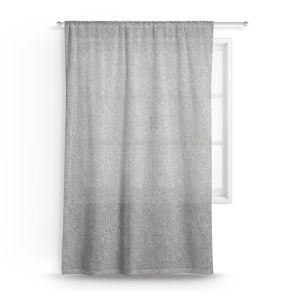Custom Lawyer / Attorney Avatar Sheer Curtain