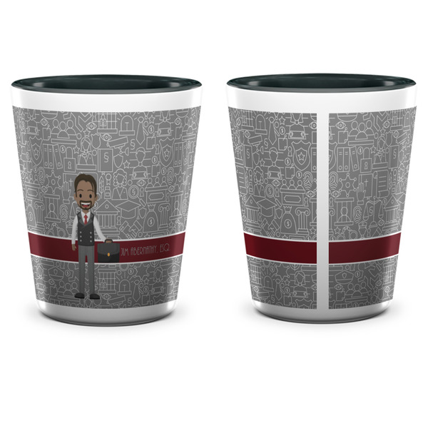 Lawyer / Attorney Avatar Shot Glass - Two Tone - APPROVAL