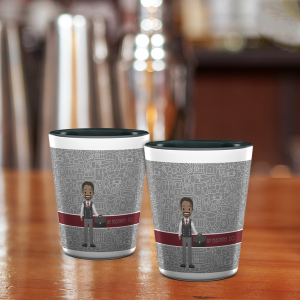 Lawyer / Attorney Avatar Shot Glass - Two Tone - LIFESTYLE