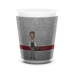 Lawyer / Attorney Avatar Ceramic Shot Glass - 1.5 oz - White - Set of 4 (Personalized)