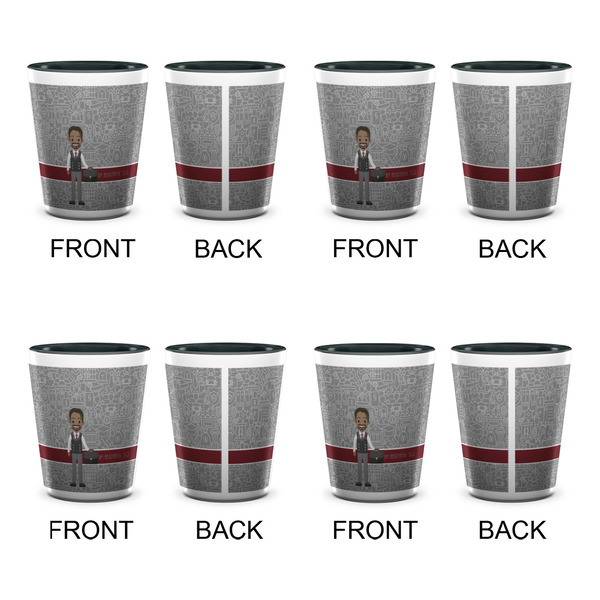 Lawyer / Attorney Avatar Shot Glassess - Two Tone - Set of 4 - APPROVAL
